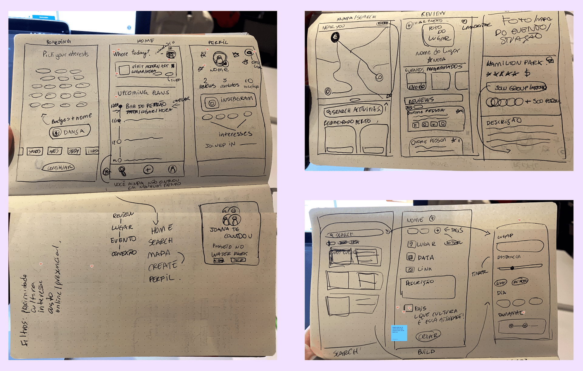 Second round of alternatives on paper.